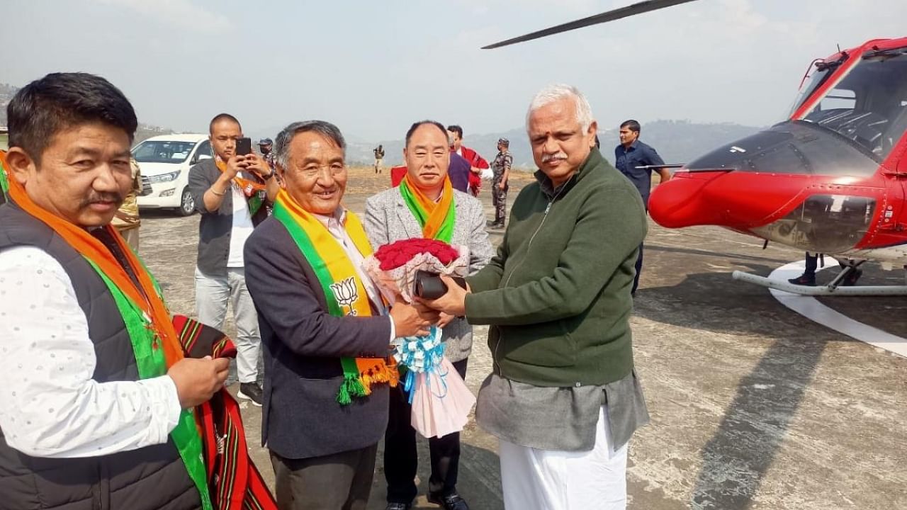 BJP leaders in Nagaland recently. Credit: BJP Nagaland