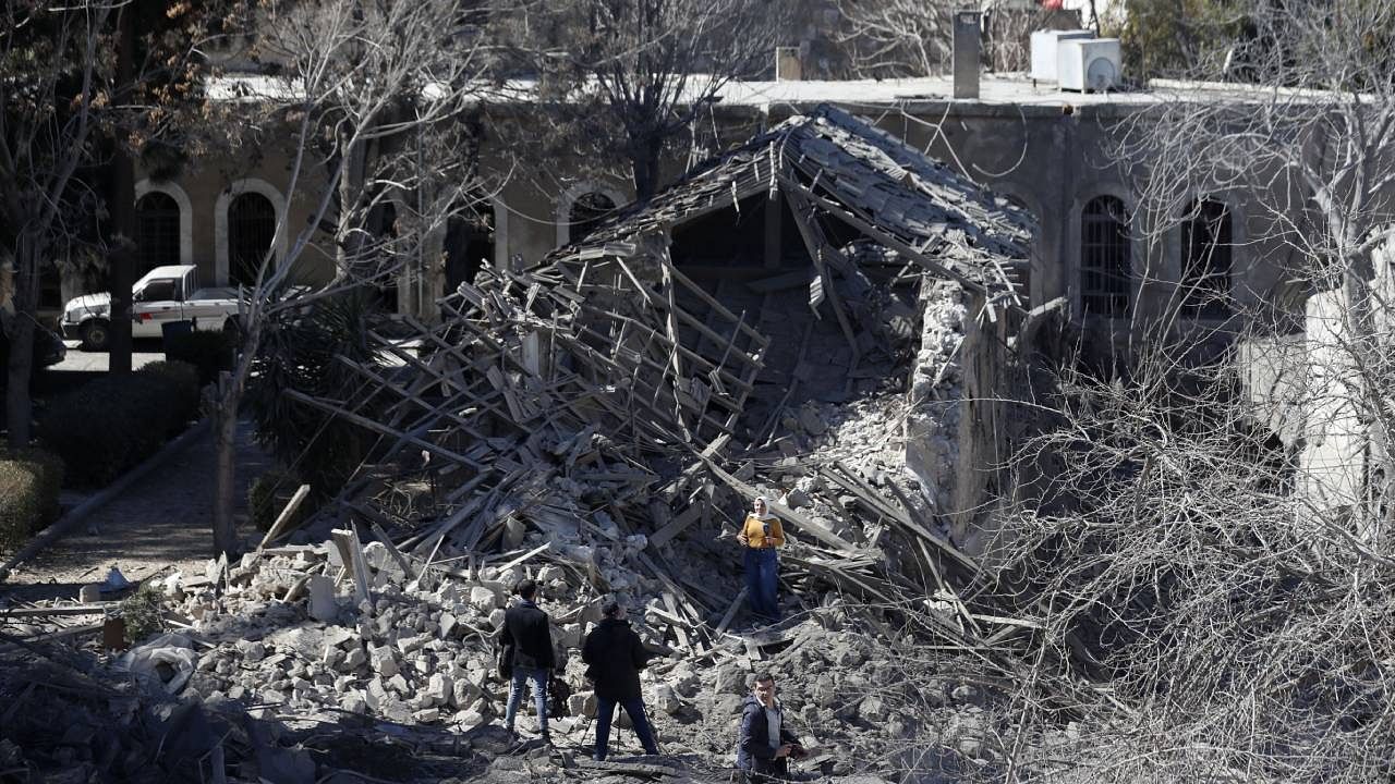 The Syrian Observatory for Human Rights, a UK-based war monitor, reported that 15 people, including a woman, were killed in strikes targeting sites connected with Iranian militias and the Lebanese militant group Hezbollah. Credit: AP/PTI Photo