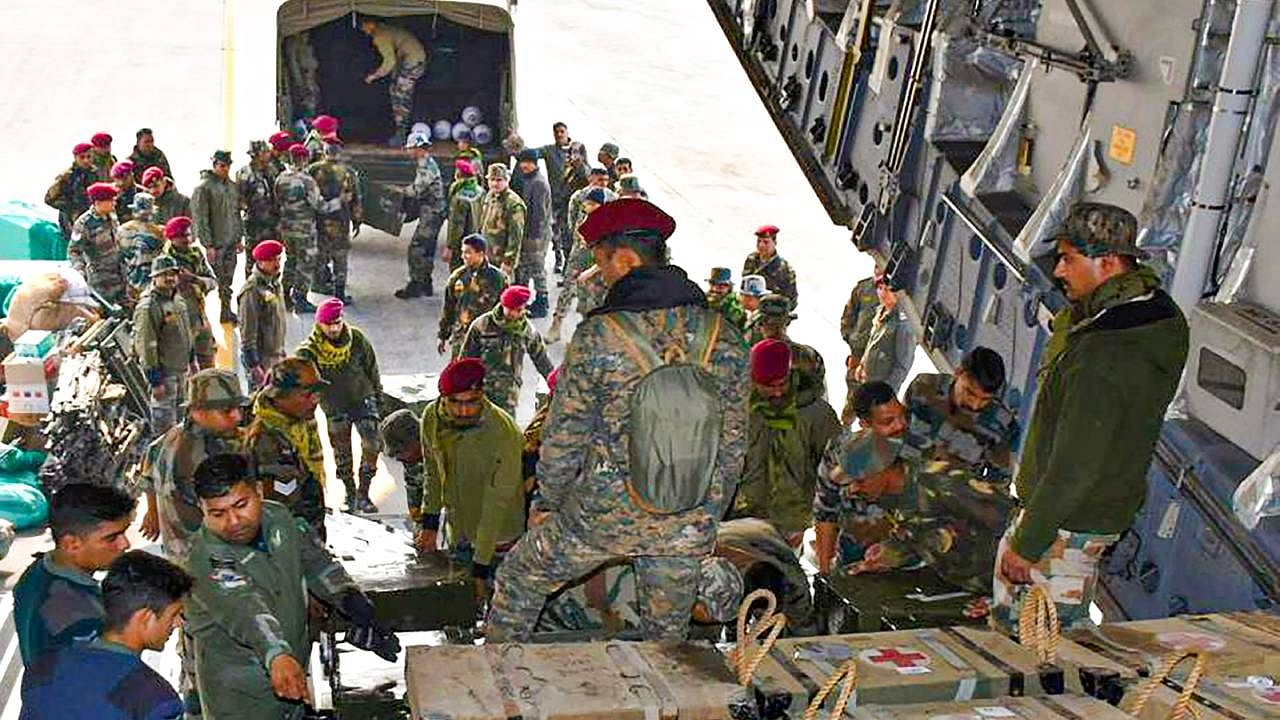 Indian Army's medical team. Credit: PTI Photo