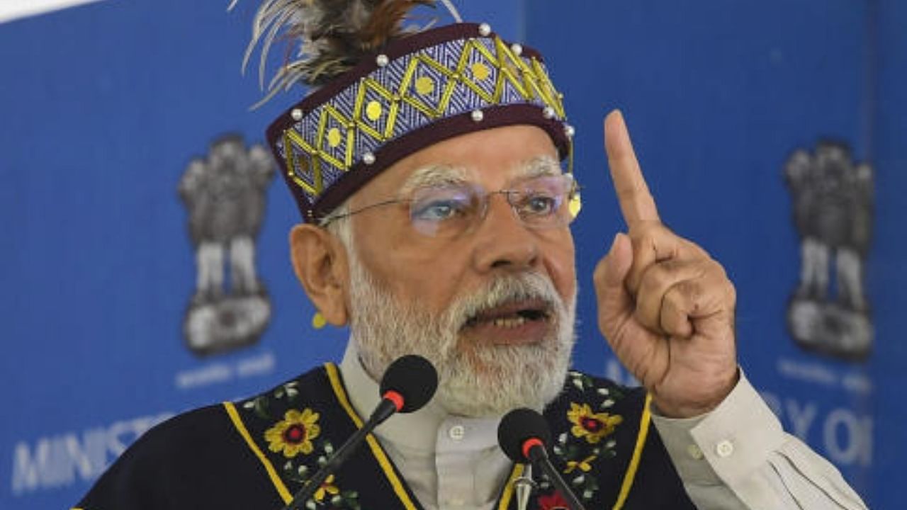 Prime Minister Narendra Modi at a public meeting in Shillong, Meghalaya, December 18, 2022. Credit: PTI File Photo