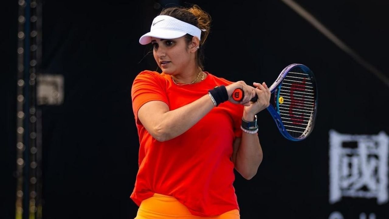 Sania Mirza in Abu Dhabi Open. Credit: IANS Photo