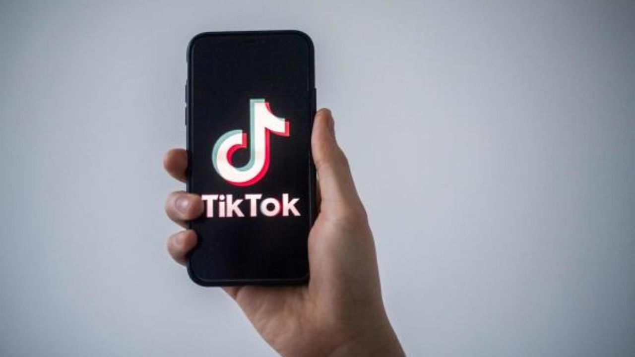 Smartphone with the logo of Chinese social network Tik Tok. Credit: AFP Photo