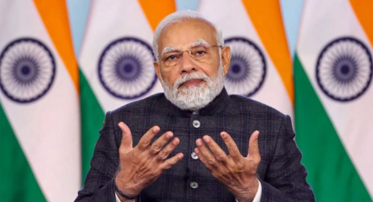 Prime Minister Narendra Modi addressed the opening session of the Voice of Global South Summit, via video conferencing, in New Delhi, February 21, 2023. Credit: PTI File Photo  