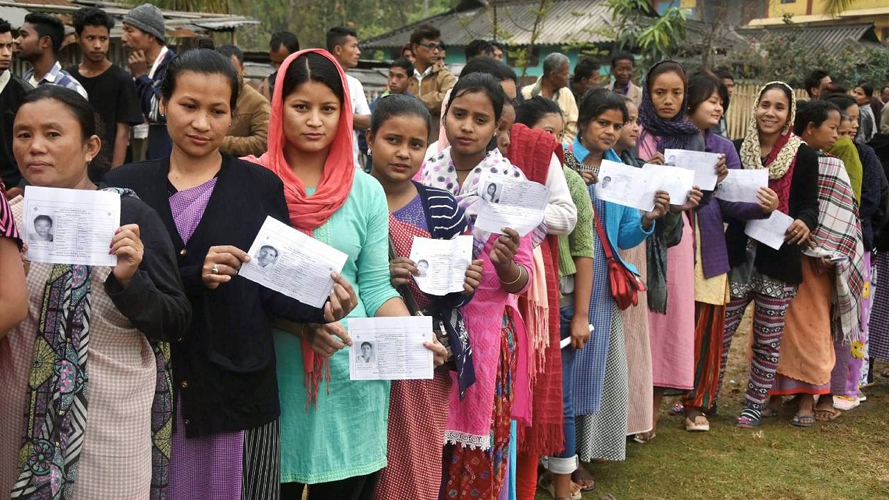 Over 21 lakh people will be eligible to elect their representatives from 369 candidates including 36 women. Credit: PTI Photo