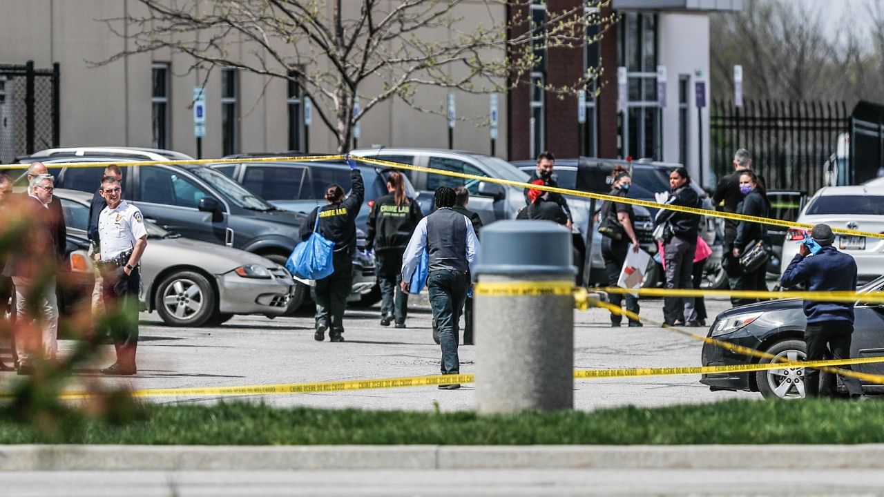 Investigators are on the scene following a mass shooting at a FedEx facility in Indianapolis, Indiana, U.S., April 16, 2021. Credit: Reuters File Photo