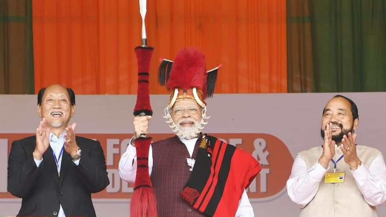 PM Modi in Nagaland. Credit: Special Arrangement