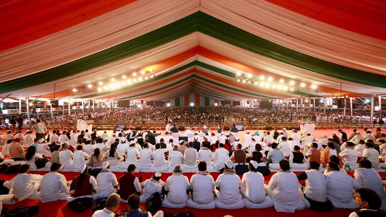 The 2nd day of Congress' 85th Plenary Session in Raipur. Credit: IANS Photo