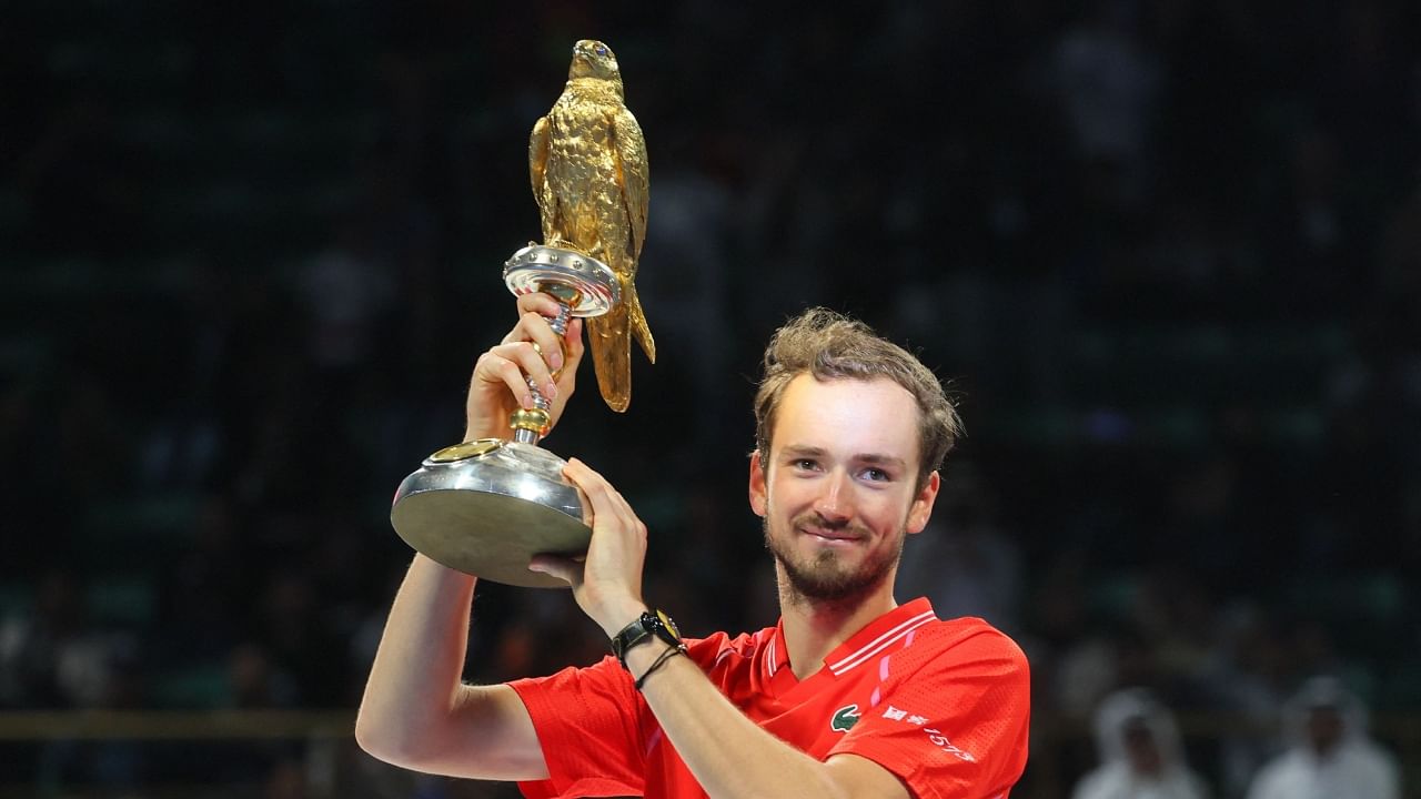 Medvedev started strongly and was immediately into his baseline rhythm to win the majority of the long exchanges. Credit: AFP Photo