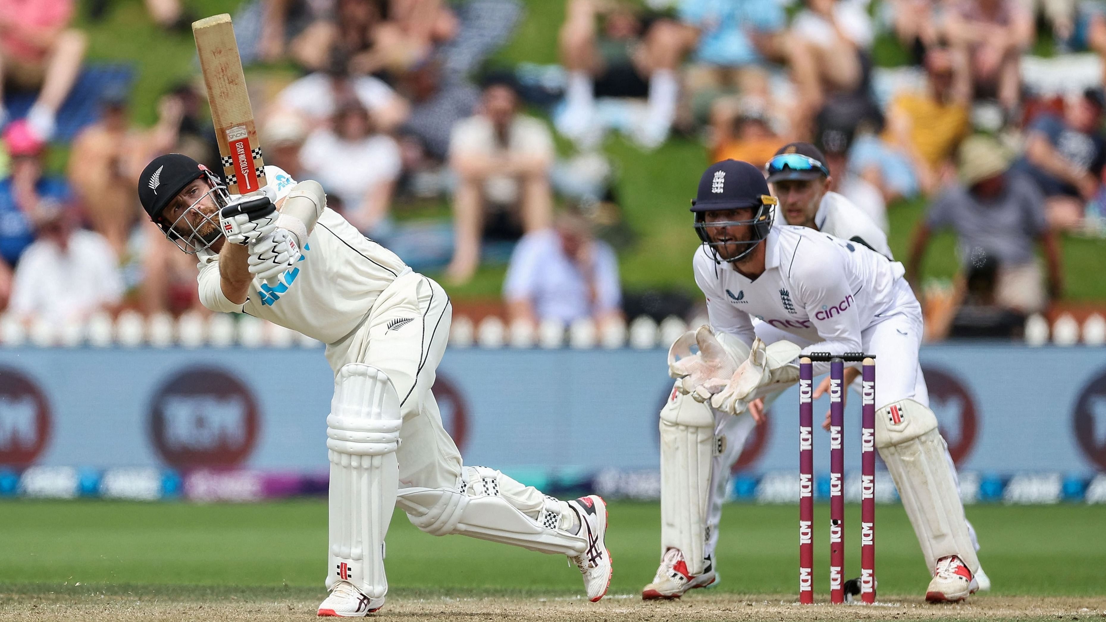 New Zealand's Kane Williamson (L). Credit: AFP Photo