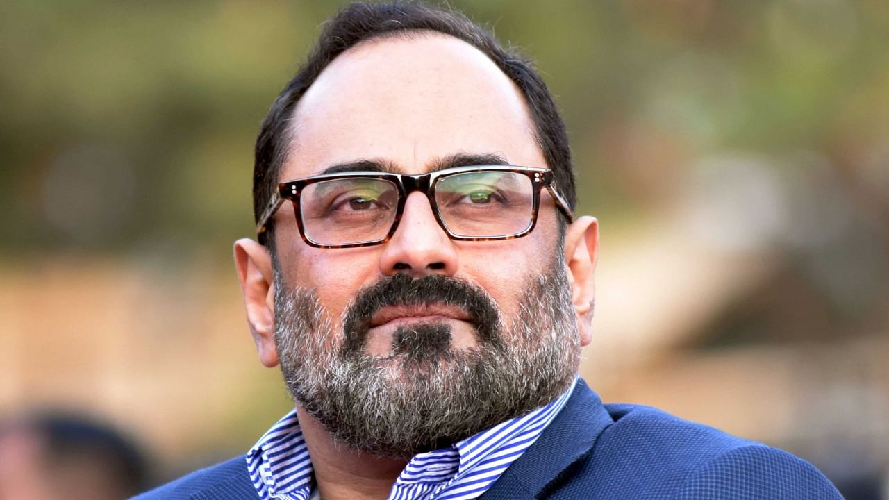 Union Minister of State for Electronics and Information Technology Rajeev Chandrasekhar. Credit: DH Photo