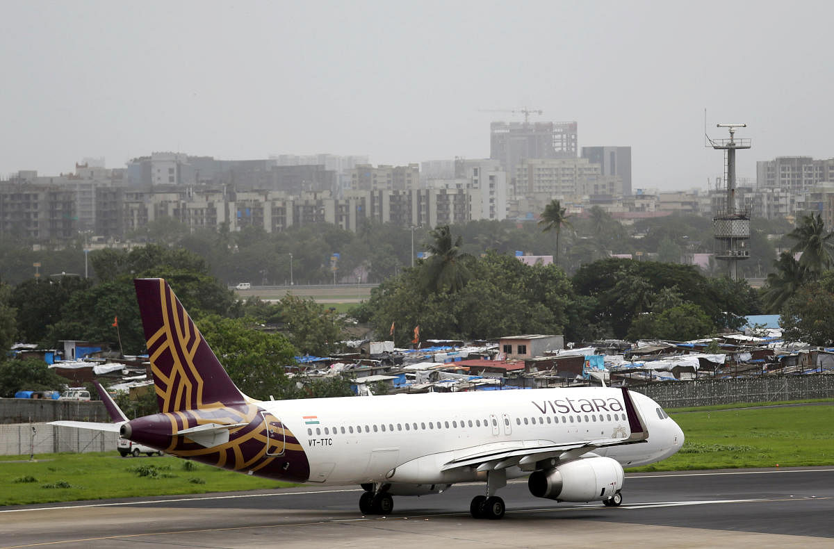 A Vistara Airbus A320 passenger aircraft. Credit: Reuters Photo