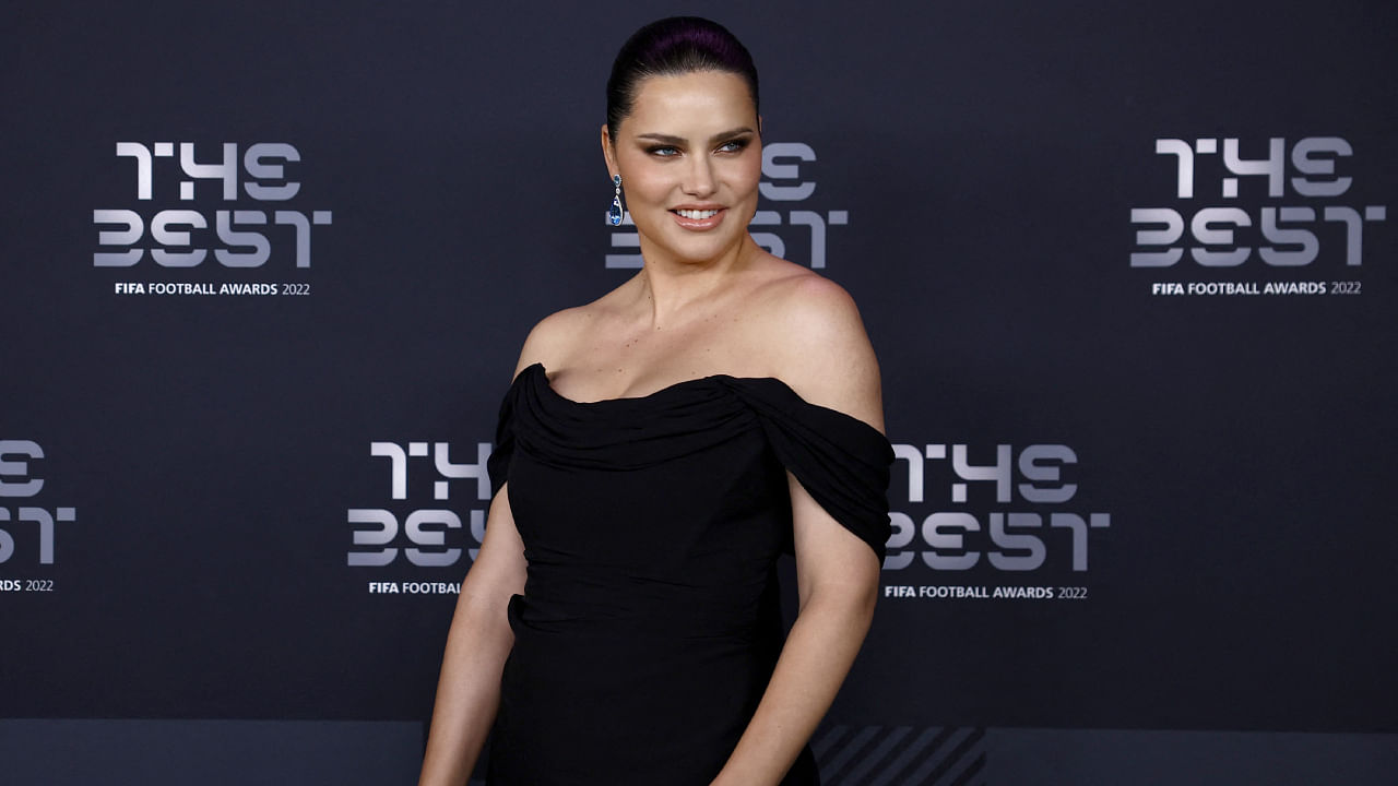 Adriana Lima arrives for the Best FIFA Football Awards. Credit: Reuters Photo