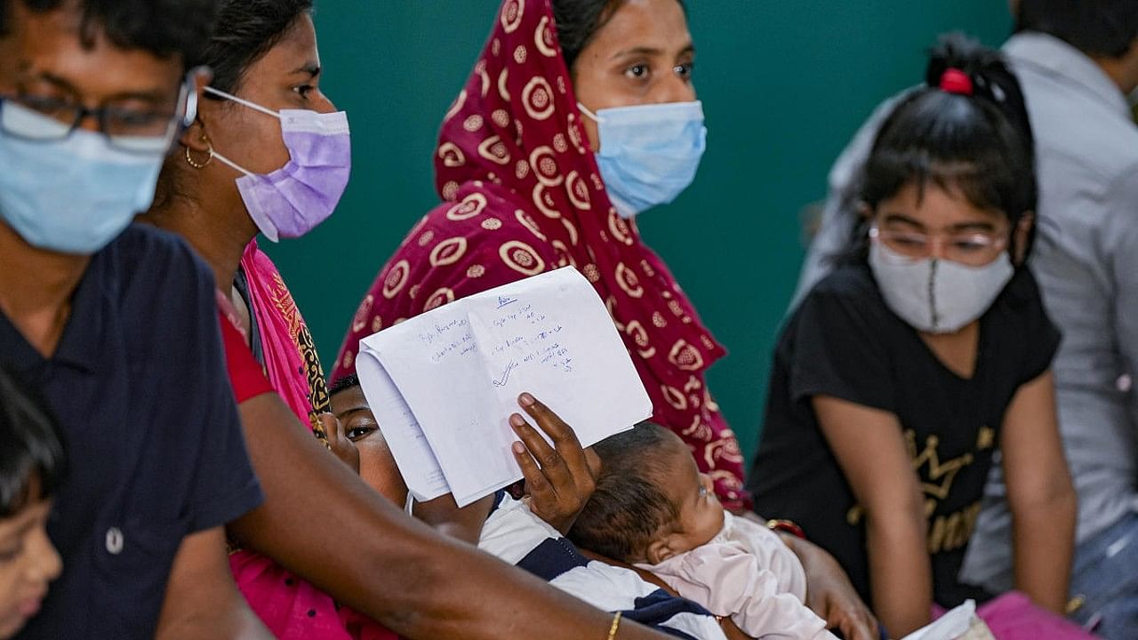 Effected children at city hospital. Credit: PTI Photo