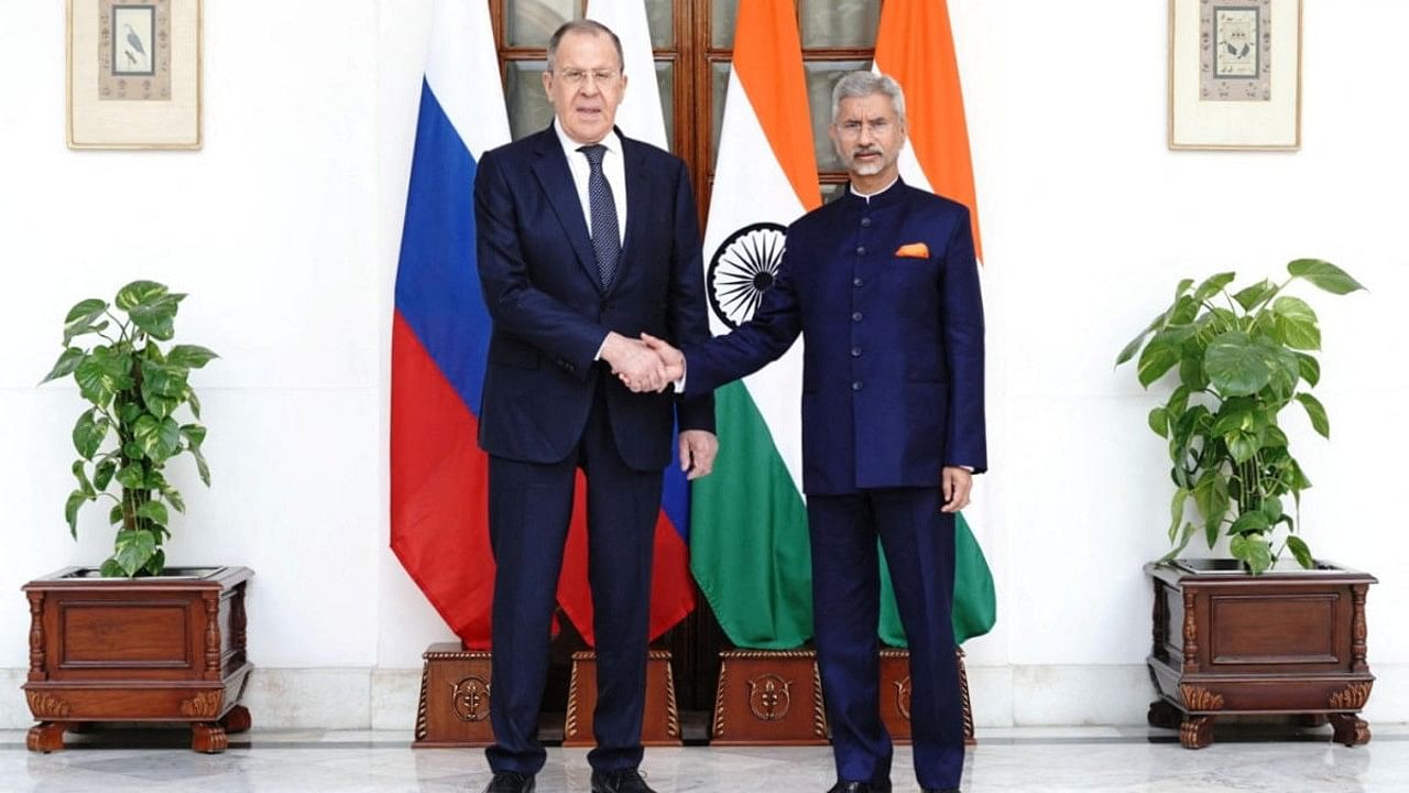India's FM Jaishankar and his Russian counterpart Lavrov. Credit: Reuters File Photo
