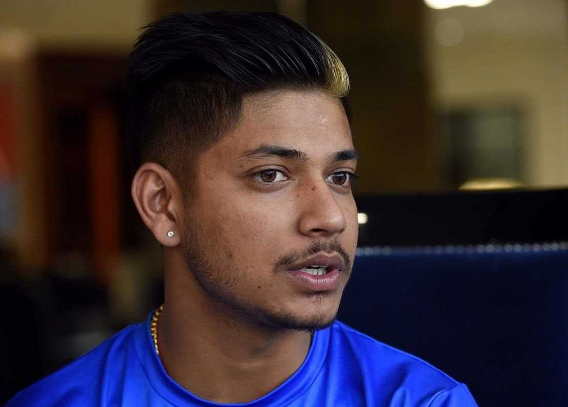 Sandeep Lamichhane of Nepa Cricket Team. Credit: AFP