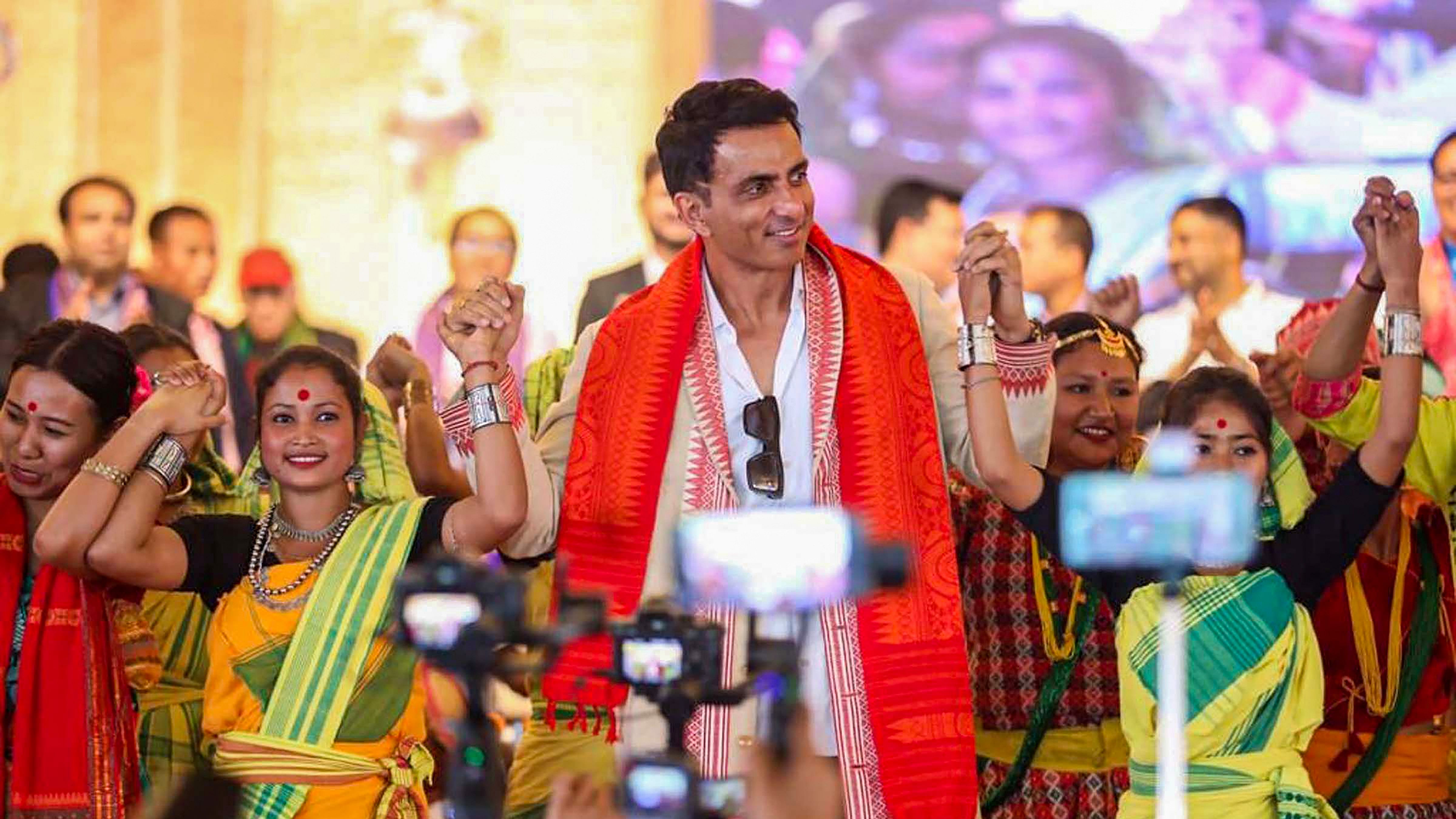 actor Sonu Sood attends the 1st Bodoland International Knowledge Festival. Credit: PTI Photo