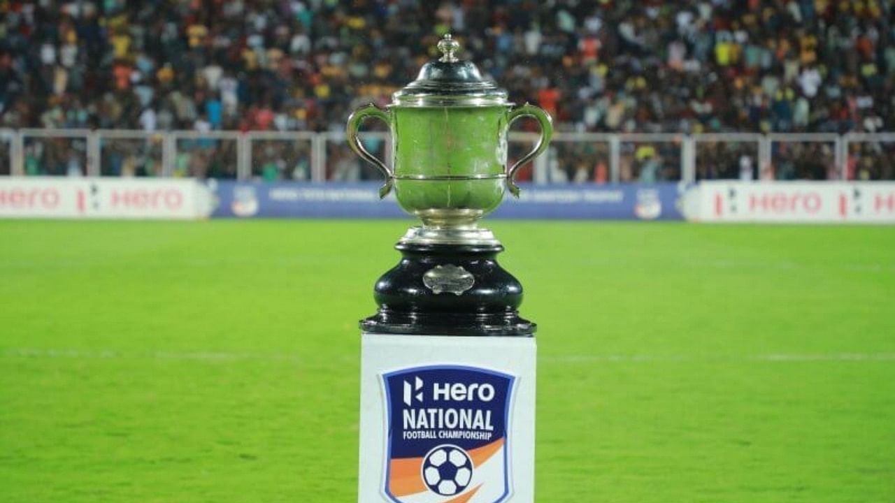 The Santosh Trophy. Credit: IANS Photo