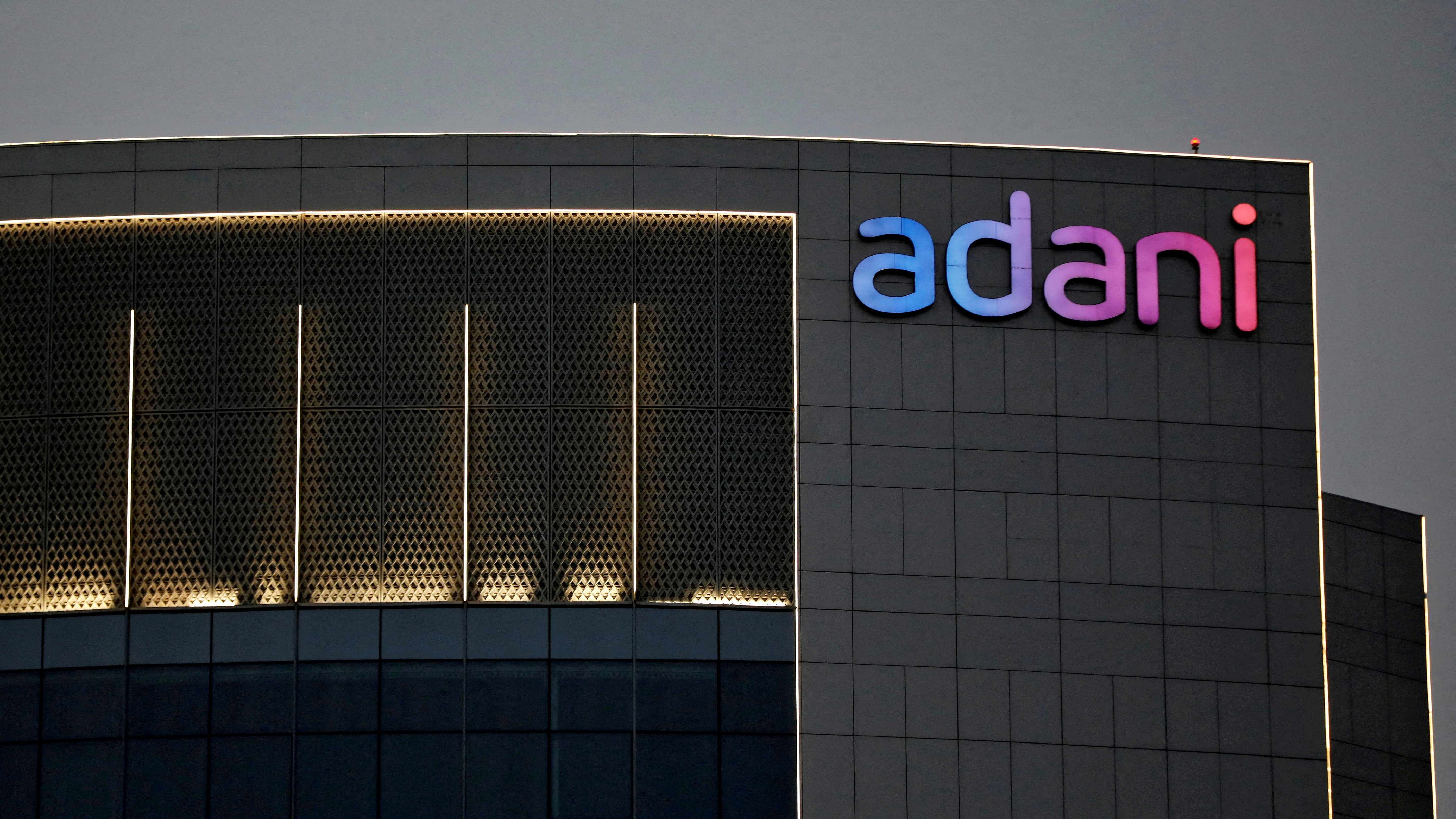 The logo of the Adani group. Credit: Reuters Photo