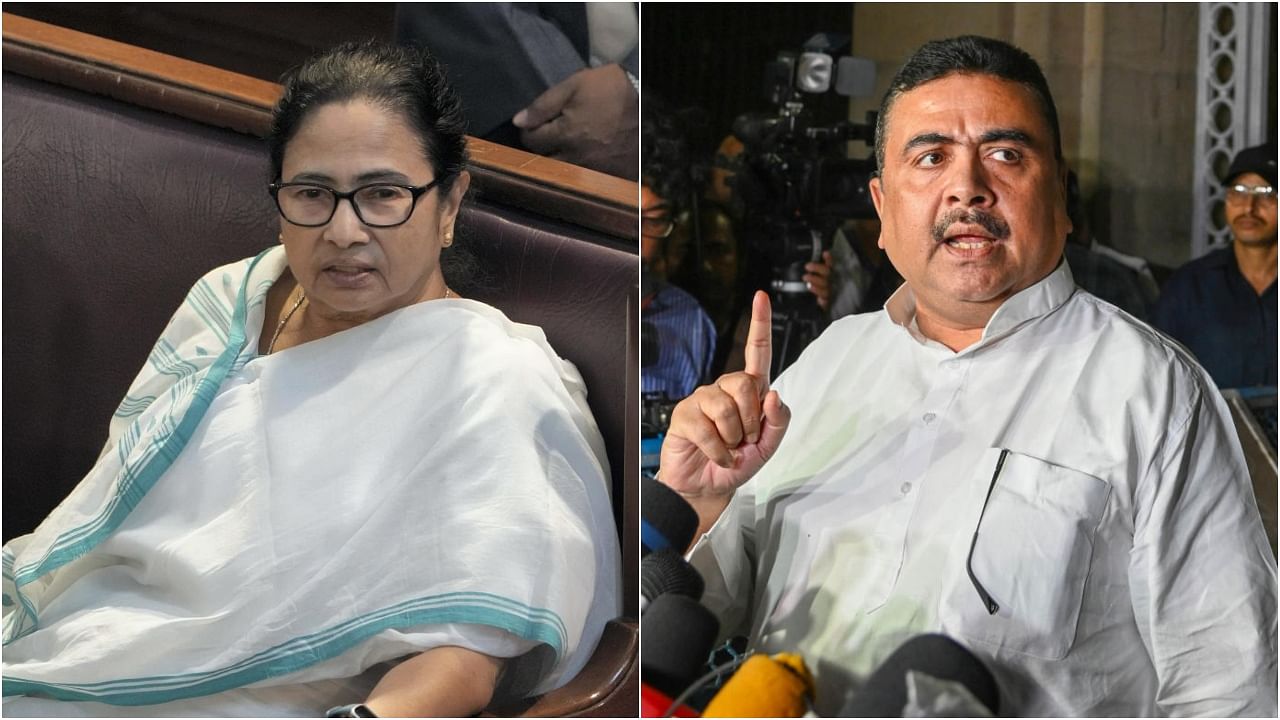 Bengal CM Mamata Banerjee(L) & Suvendu Adhikari. Credit: PTI File Photo