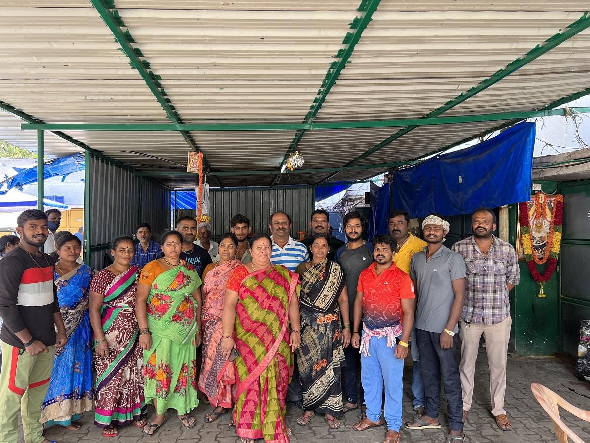 Kempamma (in orange and green saree) runs Annapoorneshwari Hotel on Nrupathunga Road with a team of 30.