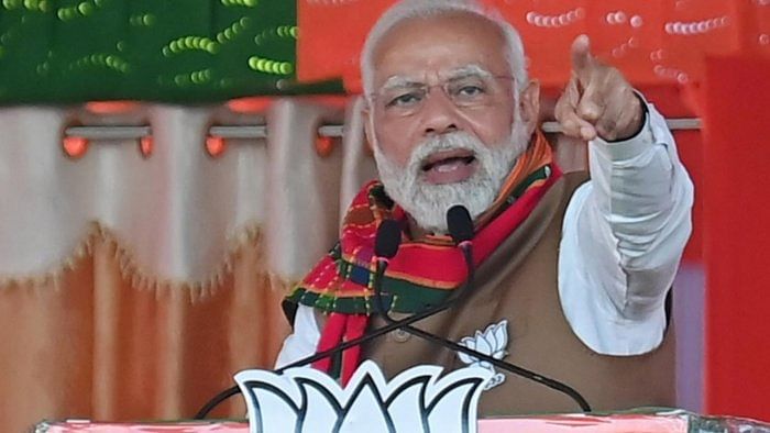 Prime Minister Narendra Modi said that Bangladesh played an important role in the development of Tripura. Credit: IANS Photo