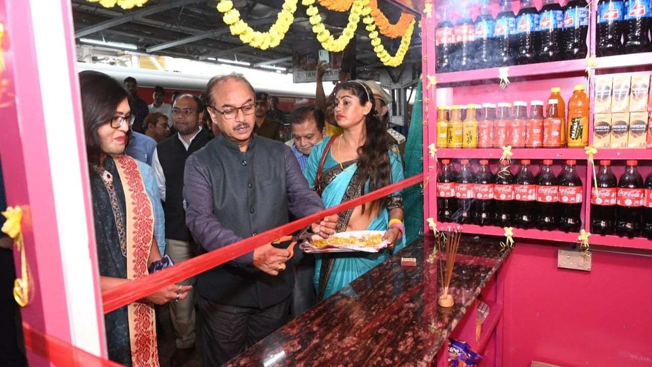 Inaugurating the all-trans tea stall, General Manager of NFR, Anshul Gupta said this was first such initiative by Indian Railways. Credit: Special Arrangement