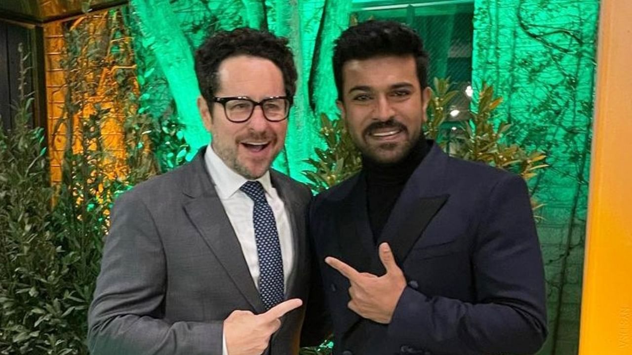 Ram Charan with JJ Abrams. Credit: IANS Photo