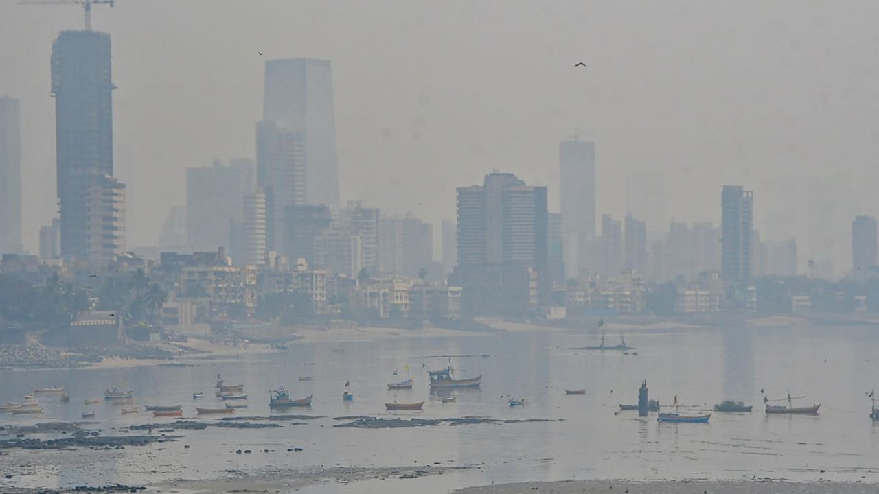 A view of Mumbai city skyline engulfed in smog. Credit: PTI File Photo