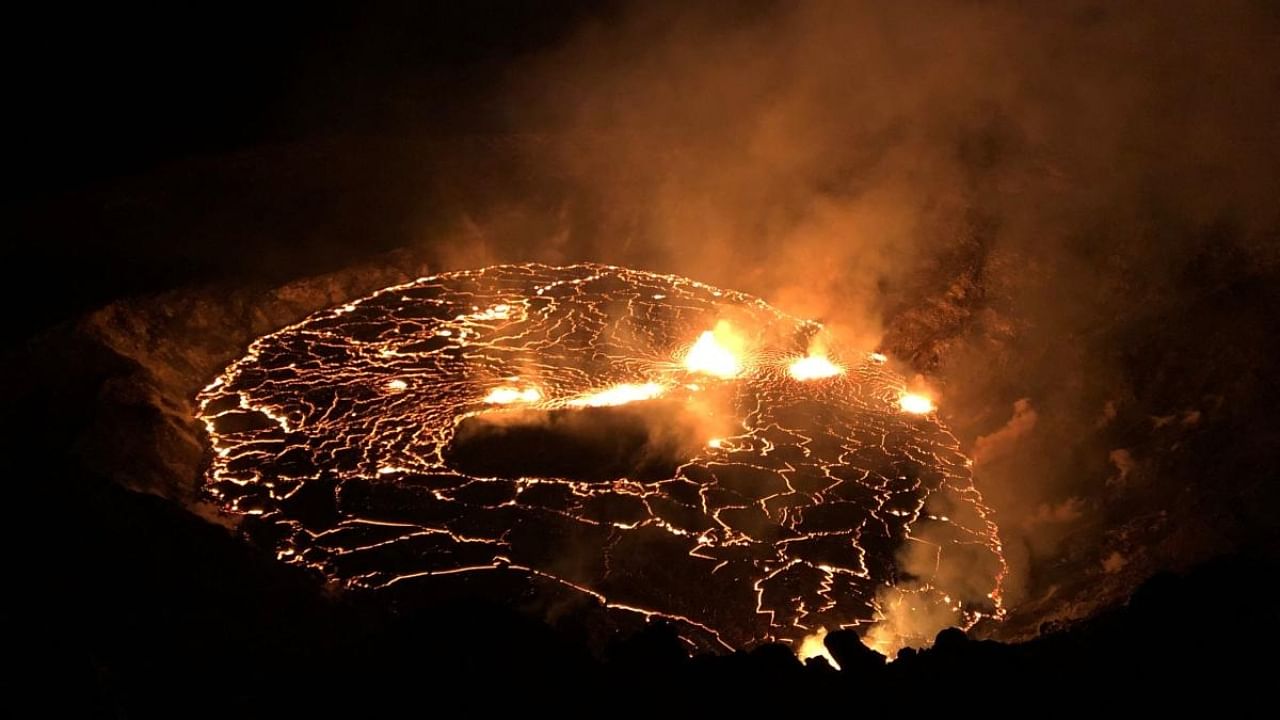 Kilauea volcano erupting in September 2021. Credit: AFP Photo/B. Carr/USGS