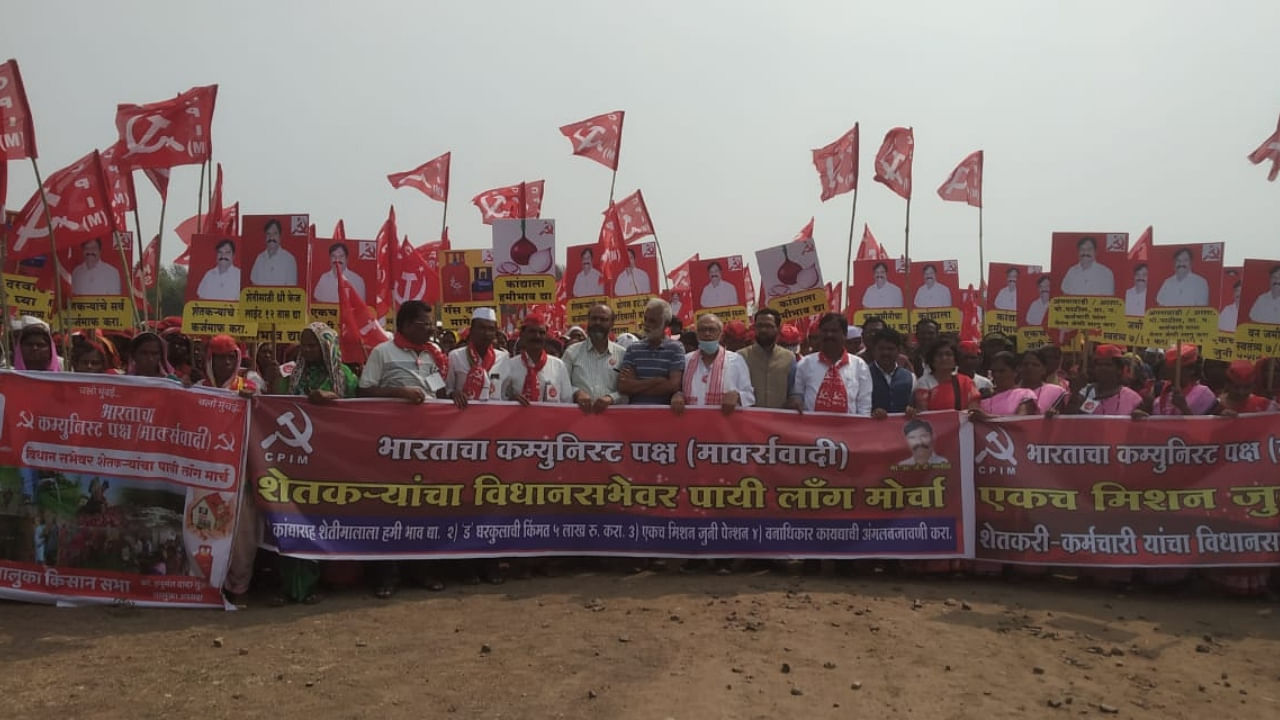 Farmers launch another Nashik-Mumbai 'long march'. Credit: IANS Photo