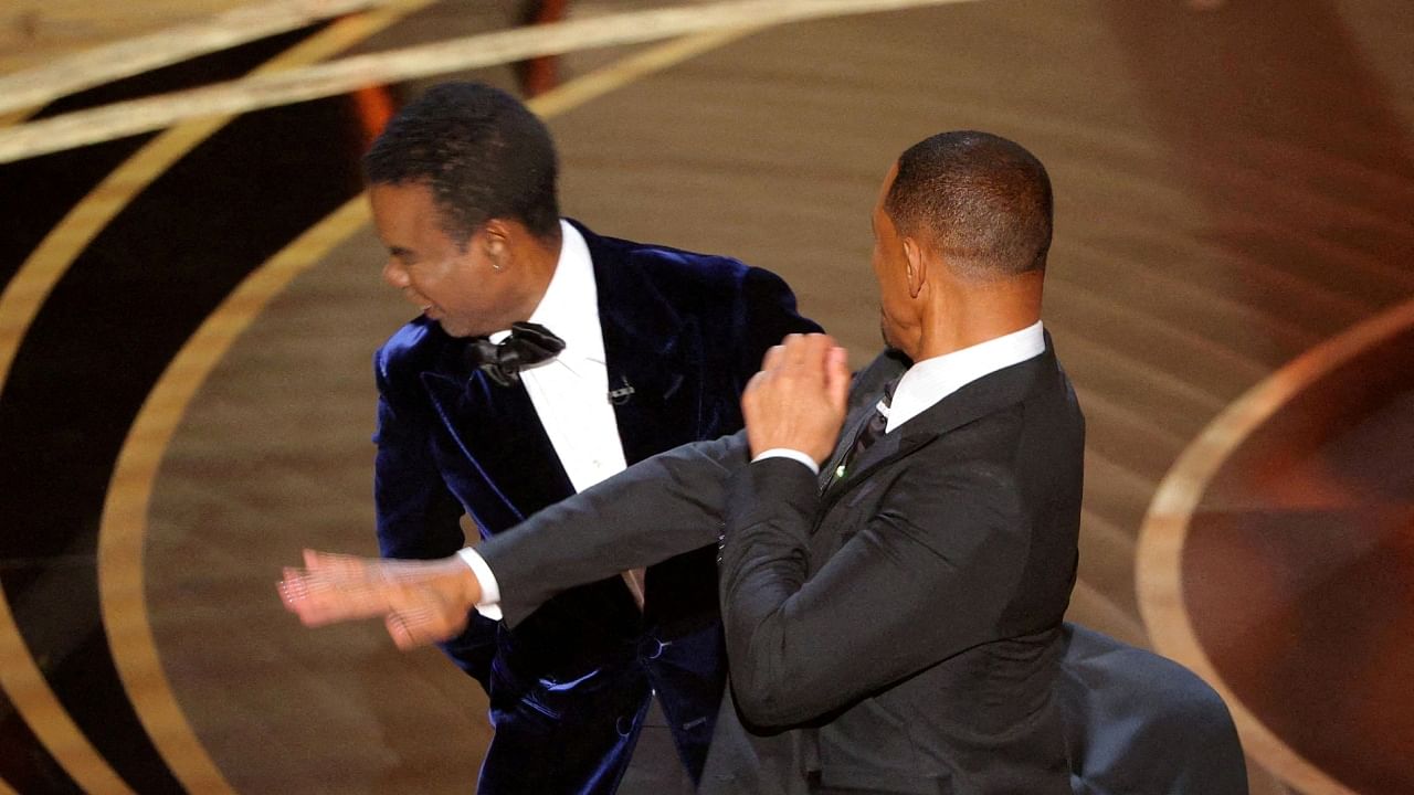 Will Smith slapped Chris Rock onstage during the 94th Academy Awards in Hollywood, Los Angeles, California, March 27, 2022. Credit: Reuters File Photo