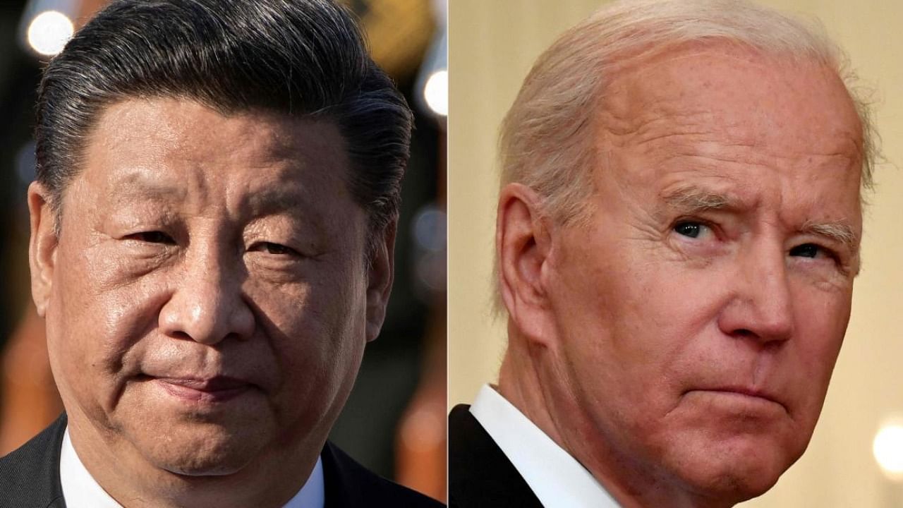 China President Xi Jinping(L) and US President Joe Biden. Credit: AFP Photo