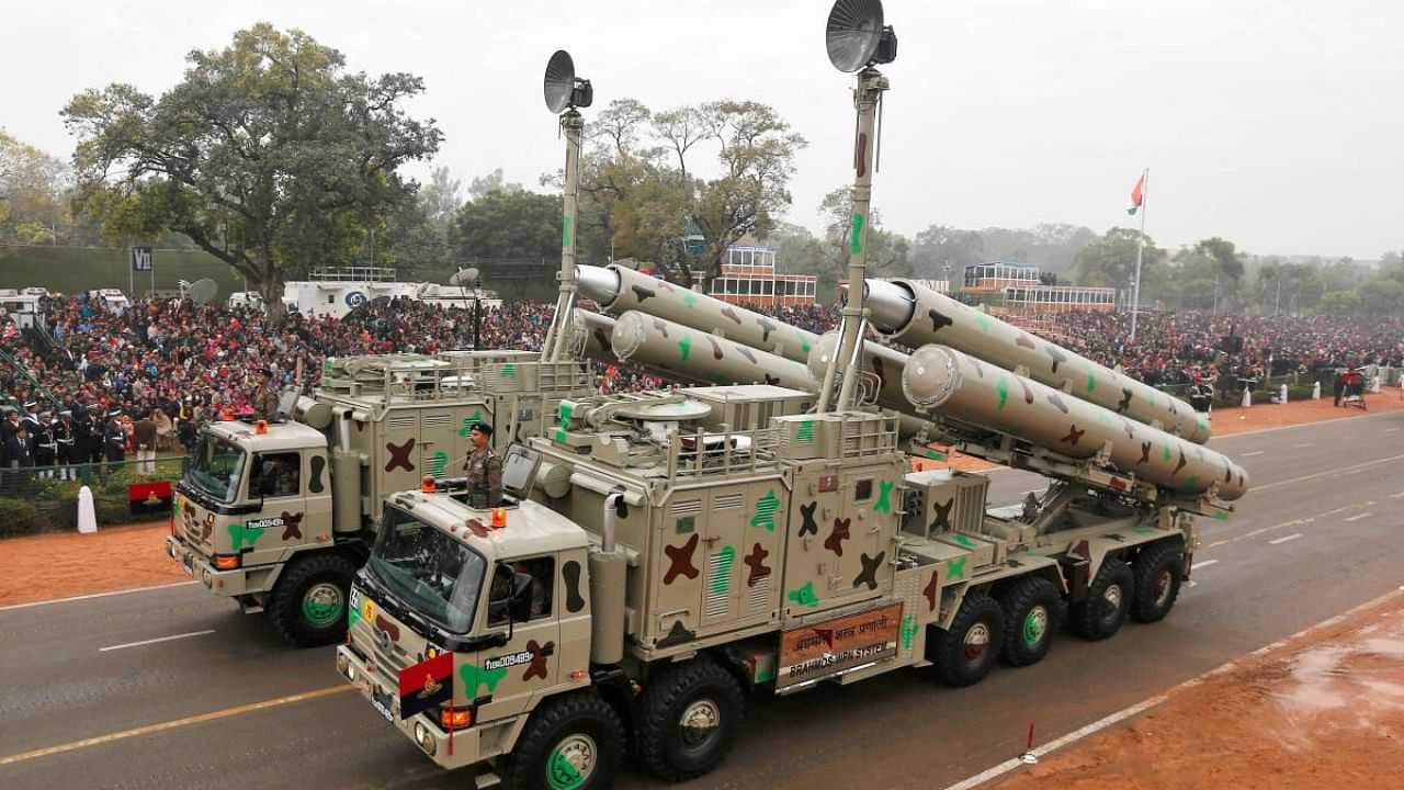 Indian Army's BrahMos weapon systems are displayed during a full dress rehearsal for the Republic Day parade in New Delhi January 23, 2015. Photo Credits: Reuters Photo
