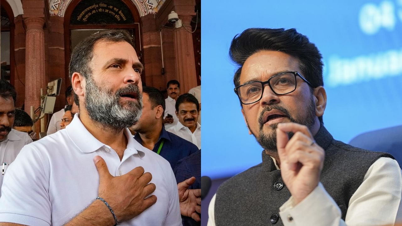 Rahul Gandhi (left) and Anurag Thakur (right). Credit: PTI Photos