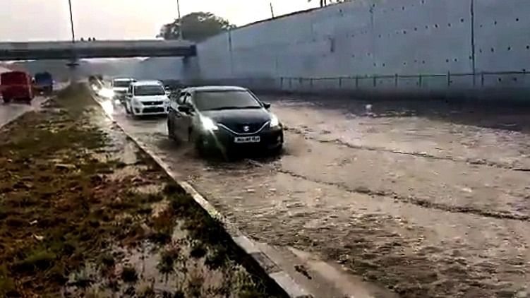 Bengaluru-Mysuru Expressway, Inaugurated By PM 6 Days Ago, Flooded After Rains. Credit: IANS Photo