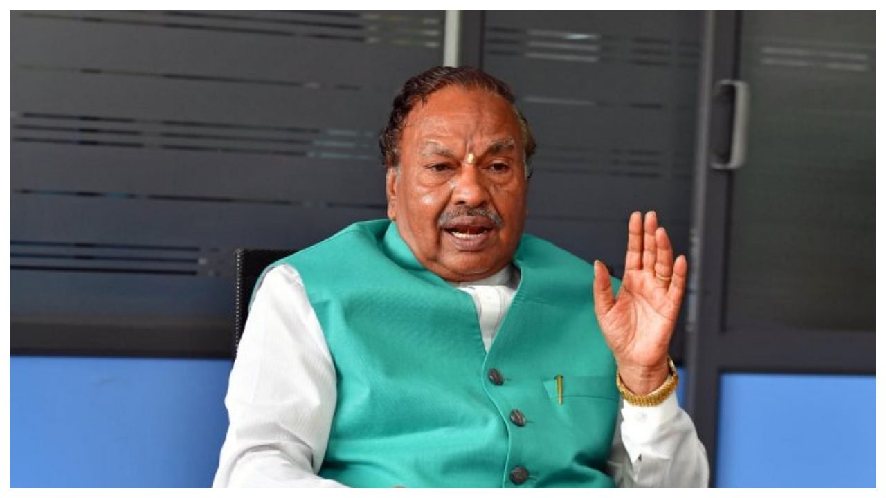 K S Eshwarappa. Credit: DH File Photo 