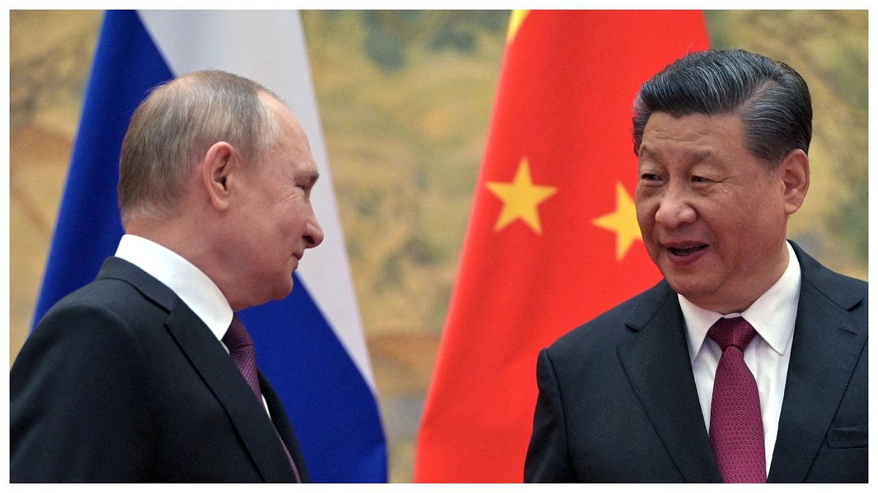 Russian President Vladimir Putin attends a meeting with Chinese President Xi Jinping. Credit: Reuters Photo