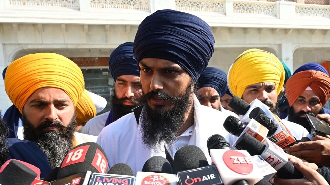 Pro-Khalistan supporter and radical preacher Amritpal Singh. Credit: AFP File Photo