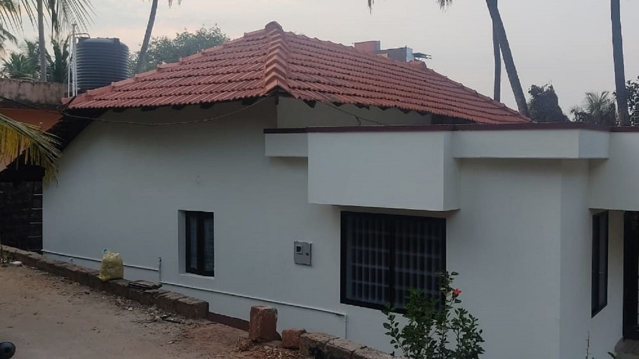 The renovated house of auto driver Purushotham Poojary at Ujjodi. Credit: Special arrangement