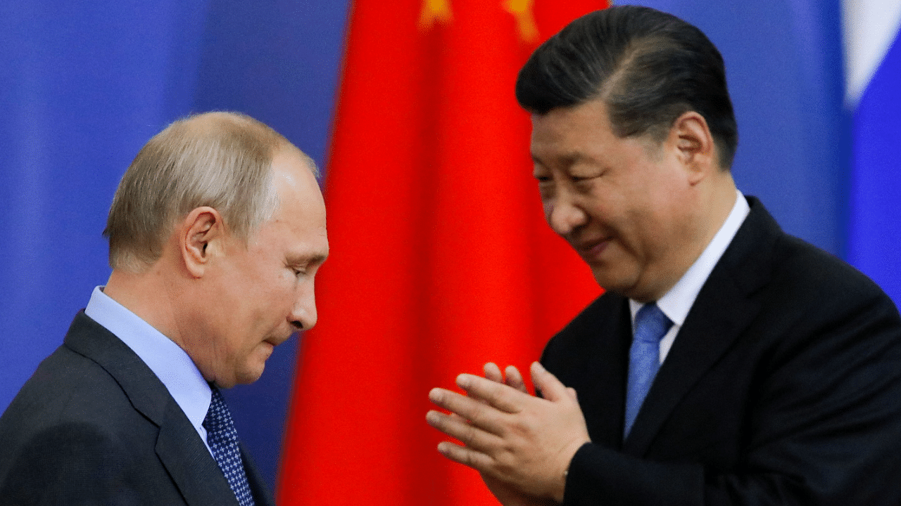 Russia's President Vladimir Putin and China's President Xi Jinping. Credit: AFP Photo