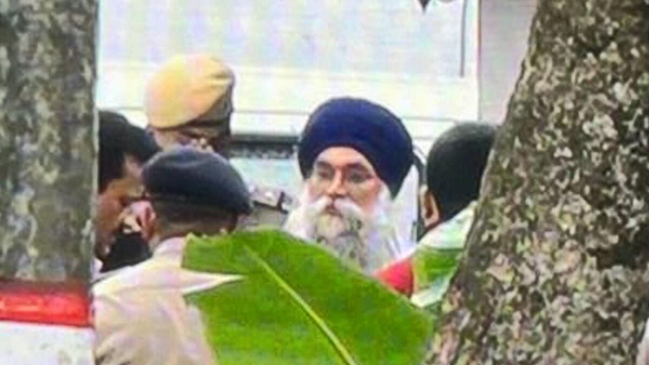 Harjit Singh, uncle of 'Waris Punjab De' chief Amritpal Singh, being brought to Central Jail, in Dibrugarh, Tuesday, March 21, 2023. Credit: PTI Photo