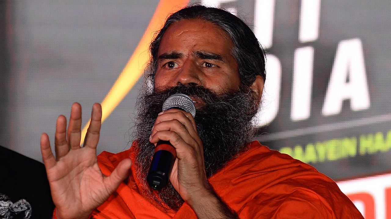 Ramdev made the remark while addressing the closing session of the International Ayurveda Conclave-2023. Credit: AFP Photo