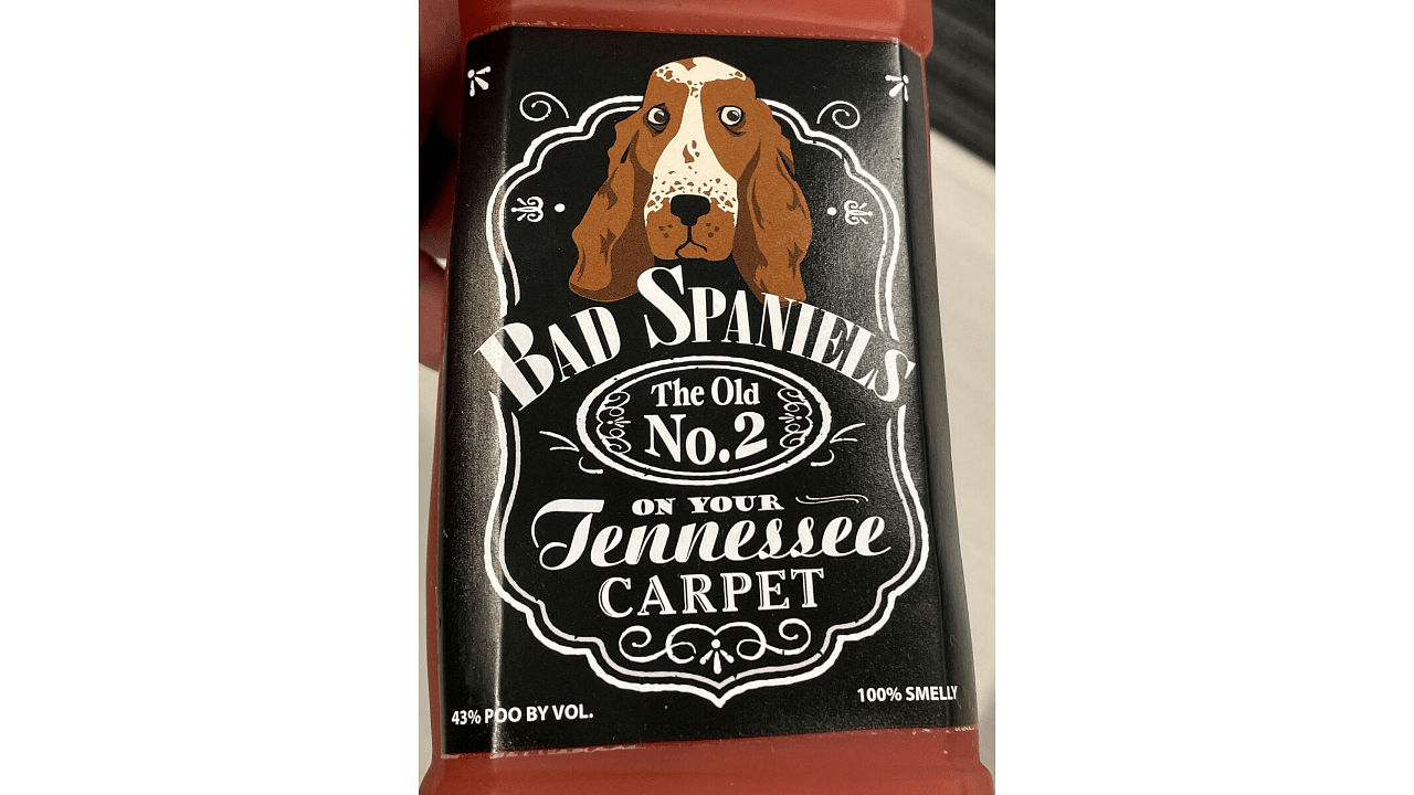A dog toy called “Bad Spaniels,” shaped like a Jack Daniel's whiskey bottle, is at the centre of a trademark dispute that will go before the US Supreme Court in Washington. Credit: Reuters File Photo