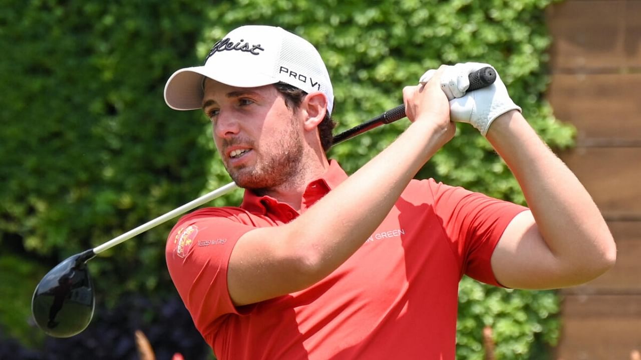 Manuel Elvira in action during the European Challenge tour at the KGA in Bengaluru on Thursday. Credit: DH Photo