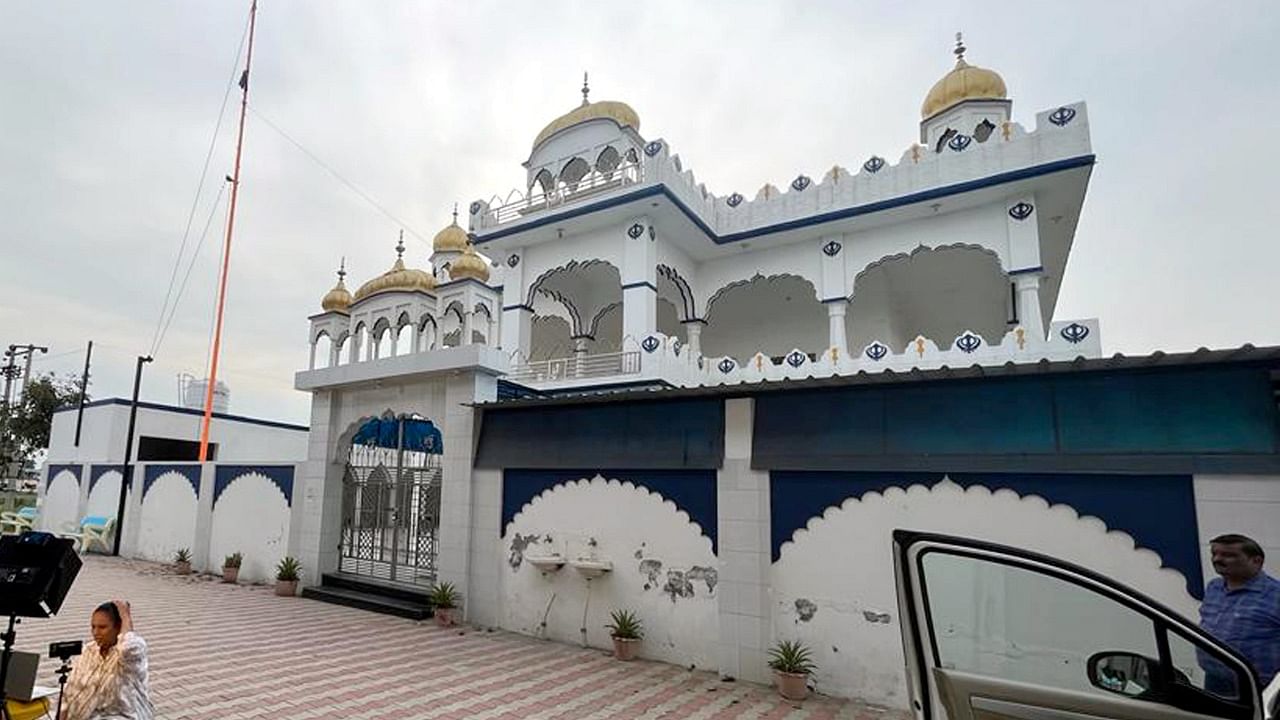 A view of Nangal Ambian Gurudwara, where radical preacher Amritpal Singh stayed before fleeing, in Jalandhar. Credit: PTI Photo