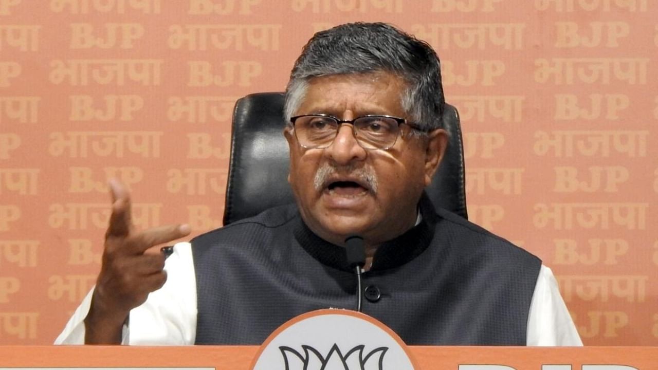 BJP leader Ravi Shankar Prasad. Credit: IANS Photo