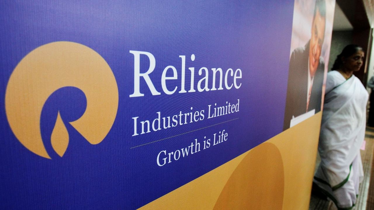 A poster of Reliance Industries. Credit: Reuters Photo