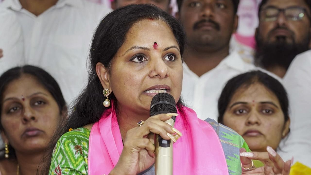 BRS MLC K Kavitha. Credit: PTI Photo