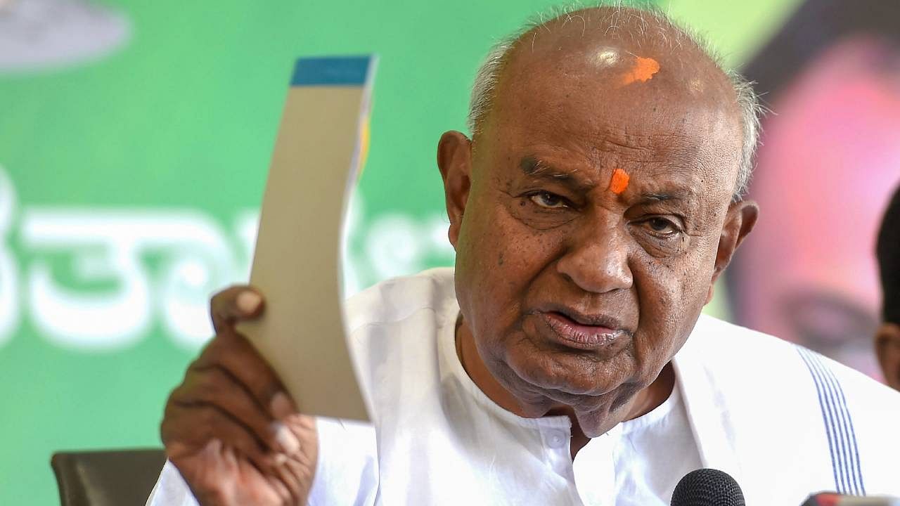 H D Deve Gowda. Credit: PTI File Photo