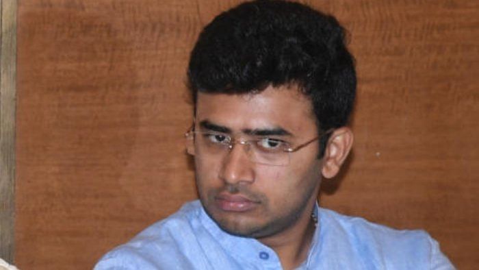 Surya was referring to the Congress’ announcement that it will undo the BJP government’s reservation decision, including scrapping of 4% Muslim reservation that has been distributed equally among Vokkaligas and Lingayats. Credit: DH Photo